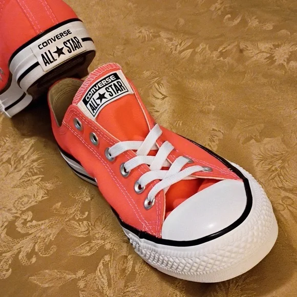 CONVERSE Orange All Star Sneakers Women's 9.0 Men's 7.0 - Picture 3 of 12